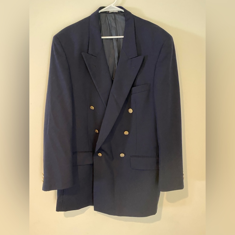 Burberry’s vintage blue blazer coat